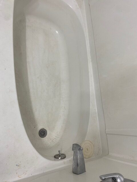 Bathtub Cleaning Before