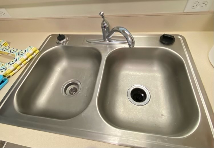 Kitchen Sink Cleaning Before